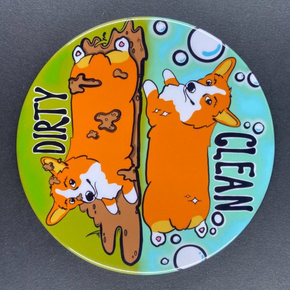 Pembroke Welsh Corgi Clean Dirty Dishwasher Magnet - Picture 3 of 5